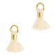Mini Quaste Ibiza Style 0.7cm Gold-linen white